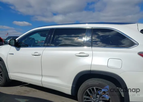 2015 Toyota Highlander Hybrid Limited Platinum V6 z USA, uszkodzony, nr VIN 5TDDCRFH9FS010641